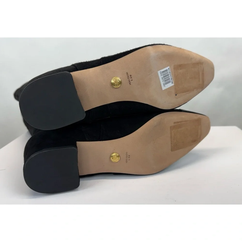 New Veronica Beard Cecile Suede Tall Boot Black Sz 9.5